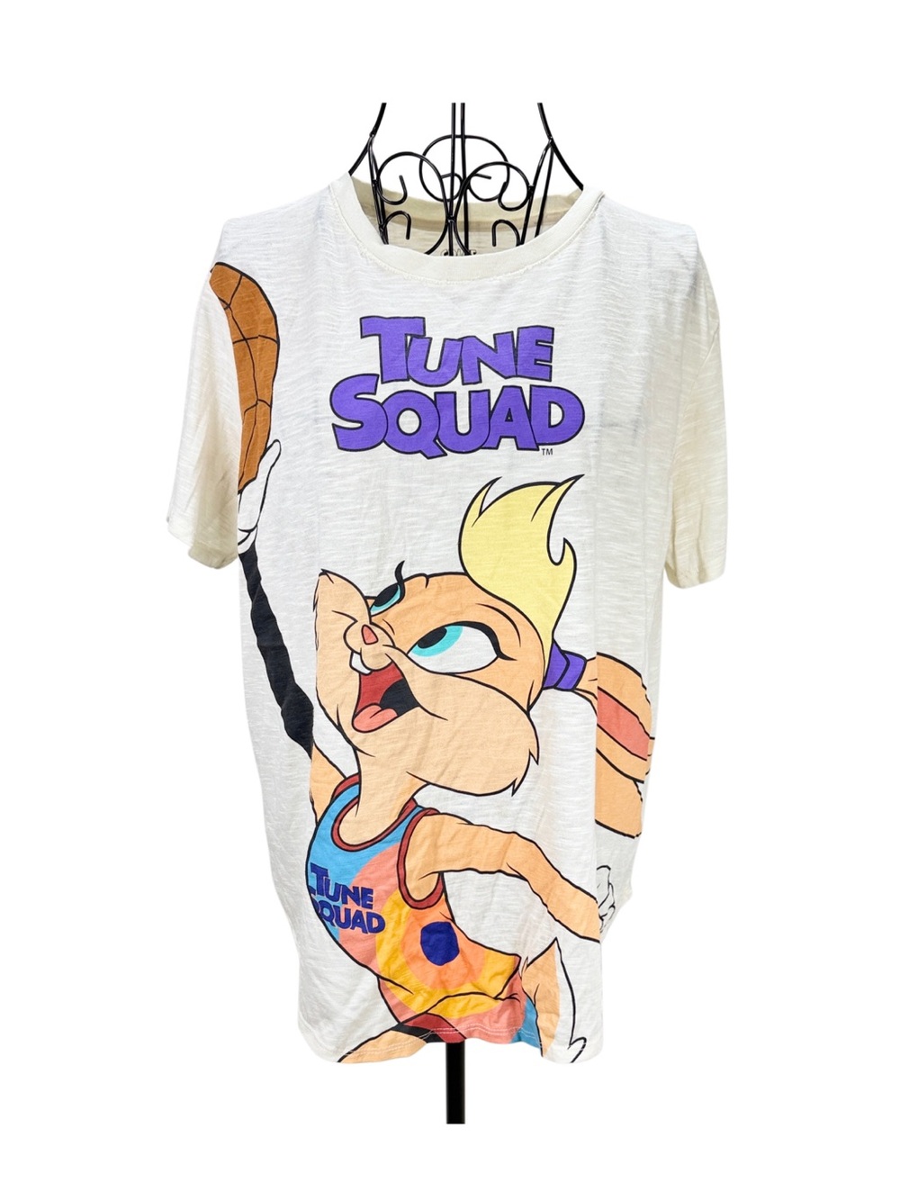 Space Jam Tune Squad Lola Bunny Graphic Juniors Tee - White & Purple